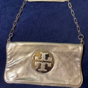 Tory Burch Silver Shoulder Bag Slightly Used